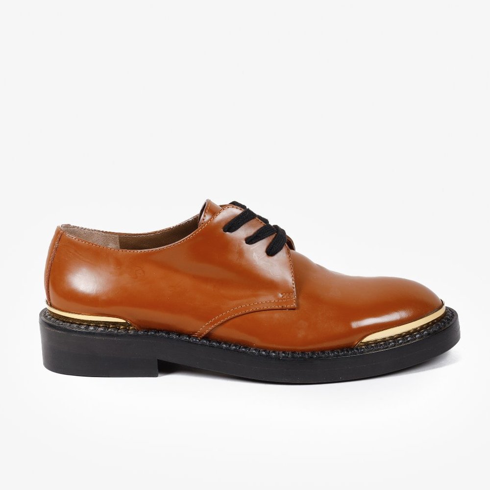 Marni Cinnamon Metal Trim Derby Shoes